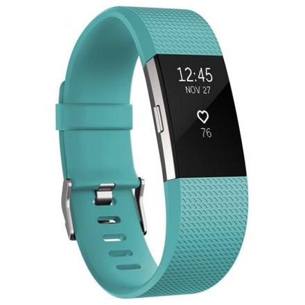 Fitbit Charge 2 Teal Silver  - Large, FB407STEL-EU