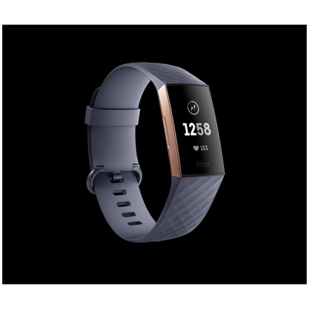 Fitbit Charge 3 - Rose Gold / Blue Grey, FB409RGGY-EU