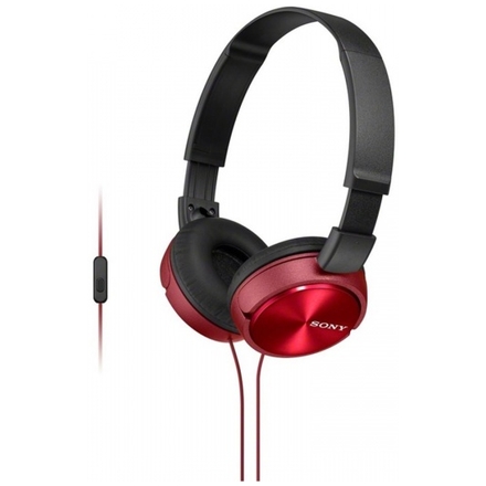 SONY sluchátka MDR-ZX310AP, handsfree, červené, MDRZX310APR.CE7