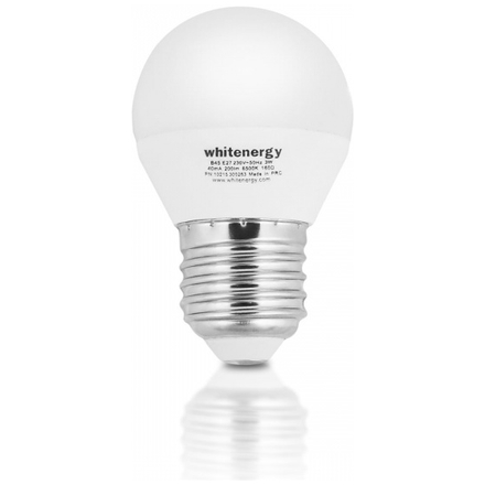 WHITENERGY WE LED žárovka SMD2835 G45 E27 5W teplá bílá, 10361