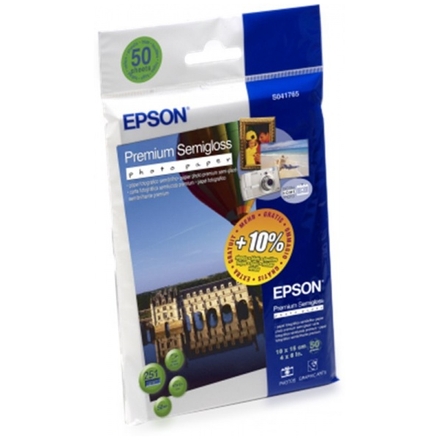 EPSON Premium Semigloss Photo Paper,100x150 mm,50x, C13S041765