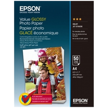 EPSON Value Glossy Photo Paper A4 50 sheet, C13S400036