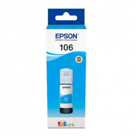 EPSON 106 EcoTank Cyan ink bottle, C13T00R240 - originální