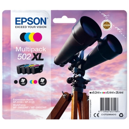 EPSON multipack 4 barvy,502XL,Ink,XL, C13T02W64010 - originální