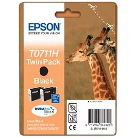 EPSON High Capacity Black (2x černá) (T0711H), C13T07114H10 - originální