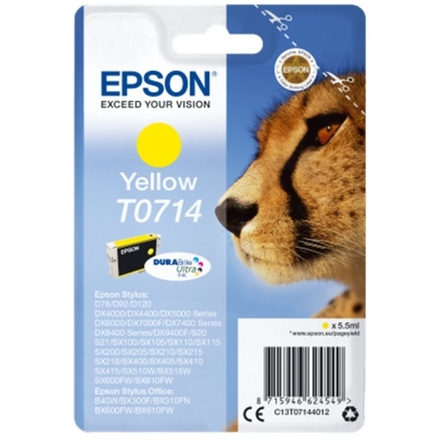 Epson Singlepack Yellow T0714 DURABrite Ultra Ink, C13T07144012 - originální