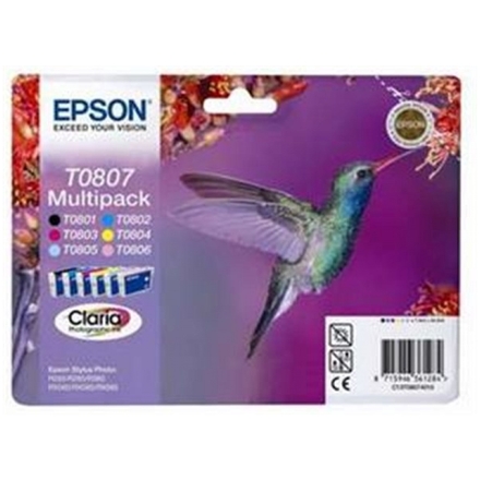 EPSON CLARIA  6 Ink Multipack R265/360, RX560 (T0807), C13T08074011 - originální