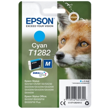 Epson Singlepack Cyan T1282 DURABrite Ultra Ink, C13T12824012 - originální