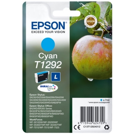 Epson Singlepack Cyan T1292 DURABrite Ultra Ink, C13T12924012 - originální