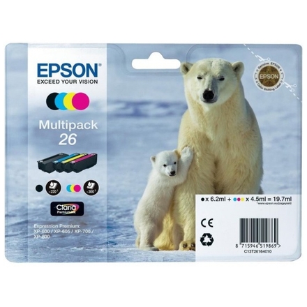 Epson T2616 Multip. 4-colours 26 Claria Premium In, C13T26164010 - originální