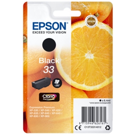 Epson Singlepack Black 33 Claria Premium Ink, C13T33314012 - originální