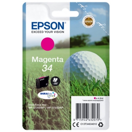Epson Singlepack Magenta 34 DURABrite Ultra Ink, C13T34634010 - originální