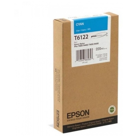 Epson T612  220ml Cyan, C13T612200 - originální