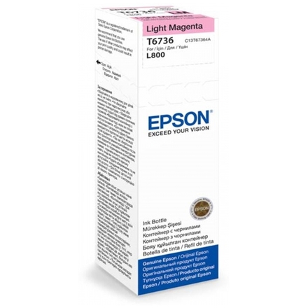 Epson T6736 Light Magenta ink 70ml  pro L800, C13T67364A - originální