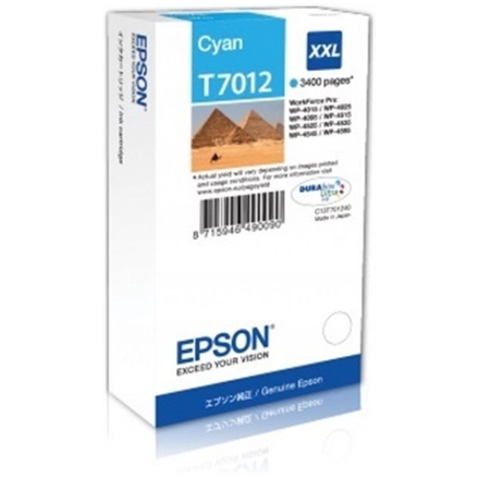 EPSON WP4000/4500 Series Ink Cartridge XXL Cyan 3.4k, C13T70124010 - originální