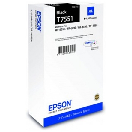 Epson Ink cartridge Black DURABrite Pro, size XL, C13T755140 - originální