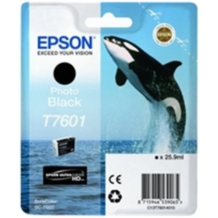 Epson T7601 Ink Cartridge Photo Black, C13T76014010 - originální