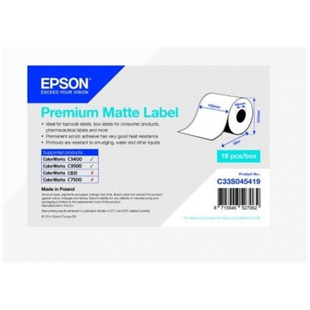 Premium Matte Label Cont.R, 105mmx35m, MOQ 18ks, C33S045727