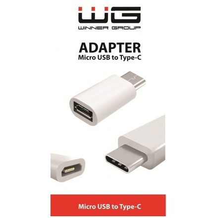 Adaptér Micro USB na Type C bílá, MM_5894