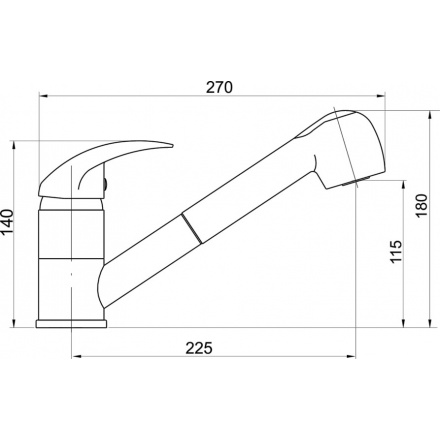 Dřezová teleskopická baterie Titania Lux chrom 90081,0