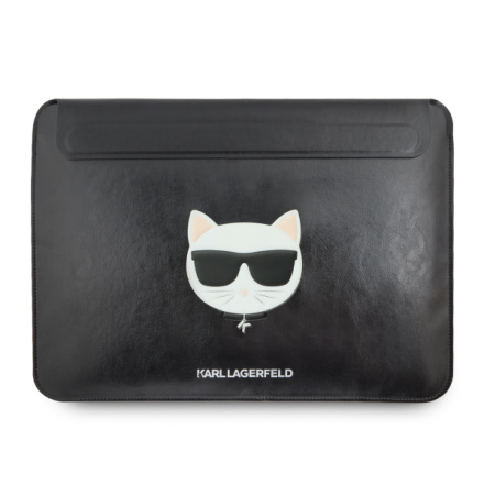 Karl Lagerfeld Choupette Head Embossed Computer Sleeve 13/14" Black, KLCS14CHBK