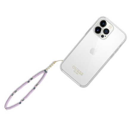 Guess Poutko na Telefon Heishi Beads Lilac, GUSTPEARU