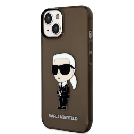 Karl Lagerfeld IML Ikonik NFT Zadní Kryt pro iPhone 14 Plus Black, KLHCP14MHNIKTCK