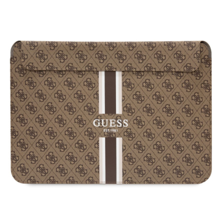 Guess PU 4G Printed Stripes Obal na Notebook 13/14" Brown, GUCS14P4RPSW