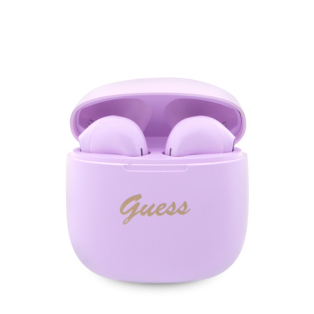 Guess True Wireless Script Logo BT5.3 Stereo Earphones Purple, GUTWST26PSU