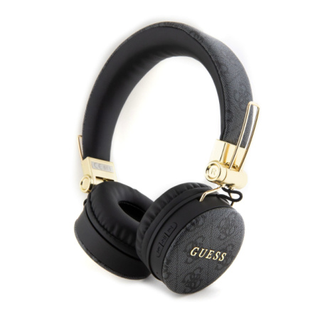 Guess PU Leather 4G Metal Logo BT5.3 Stereo Headphone Black, GUBH704GEMK