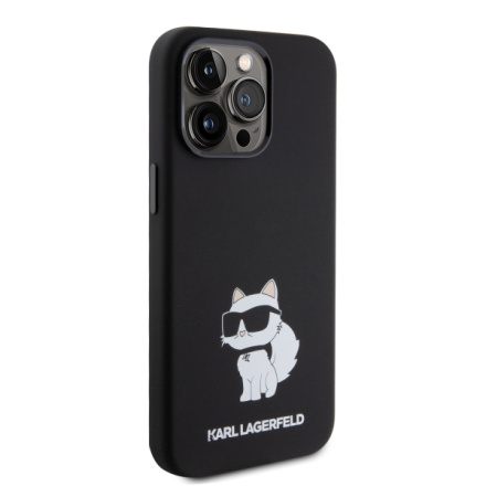 Karl Lagerfeld Liquid Silicone Choupette NFT Zadní Kryt pro iPhone 15 Pro Max Black, KLHCP15XSNCHBCK