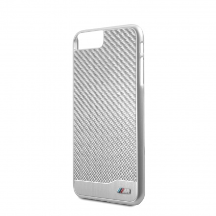 BMHCP7LMDCS BMW Carbon Aluminium Kryt pro iPhone 7/8 Plus Silver, 2450524