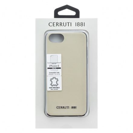 CEHCP8OWNLBE CERRUTI Leather TPU Pouzdro Beige for iPhone 8/SE2020, 2440888