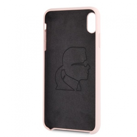 KLHCPXSLLPG Karl Lagerfeld Gold Logo Silicone Case Pink pro iPhone X/XS, 2440673