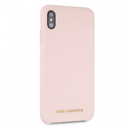 KLHCPXSLLPG Karl Lagerfeld Gold Logo Silicone Case Pink pro iPhone X/XS, 2440673