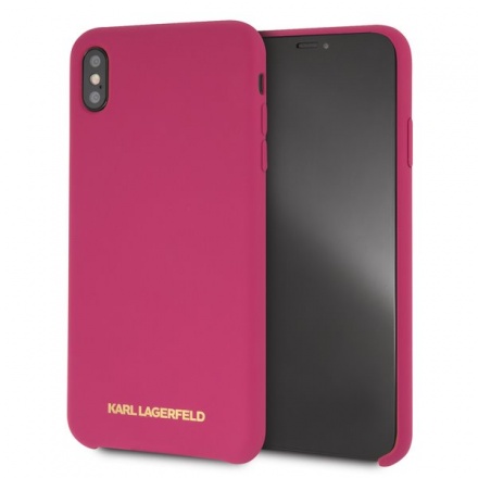 KLHCPXSLROG Karl Lagerfeld Gold Logo Silicone Case Fushia pro iPhone X/XS, 2440677