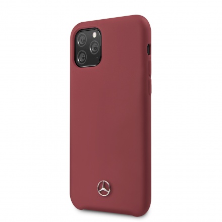 MEHCN65SILRE Mercedes Liquid Silikonový Kryt pro iPhone 11 Pro Max Red, 2450254