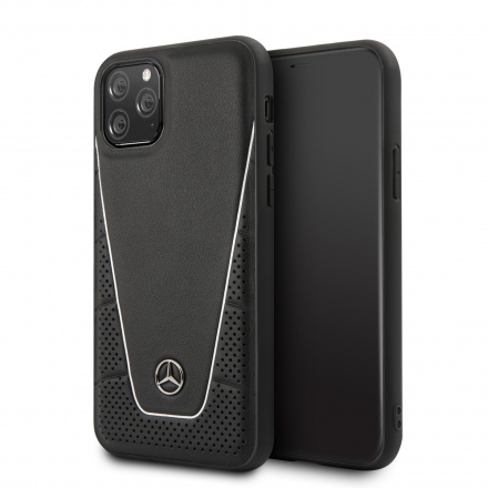 MEHCN58CLSSI Mercedes Quilted Smooth Kryt pro iPhone 11 Pro Black, 2449530