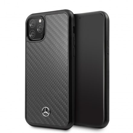 MEHCN58RCABK Mercedes Dynamic Real Carbon Zadní Kryt pro iPhone 11 Pro Black, 2450255