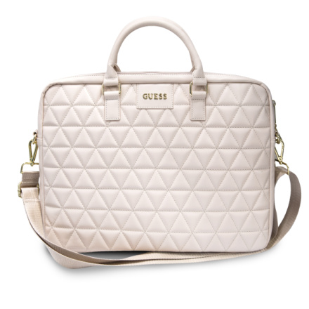 Guess Quilted Taška pro Notebook 15" Pink, GUCB15QLPK