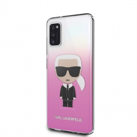 KLHCA41TRDFKPI Karl Lagerfeld Ikonik Gradient Kryt pro Samsung Galaxy A41 Pink, 2452431