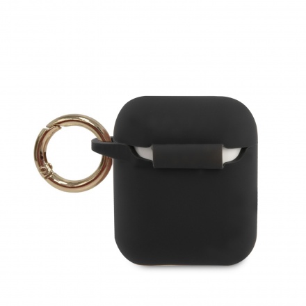 GUACA2LSTLBK Guess Triangle Silikonové Pouzdro pro Airpods 1/2 Black, 57983101255