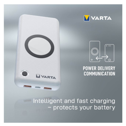 VARTA Portable Bezdrátová Powerbanka 20000mAh Silver, 57909101111