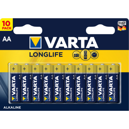 Varta Longlife AA Baterie 10ks, 2441174