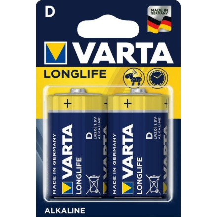 Varta Longlife D Baterie 2ks, 4120101412
