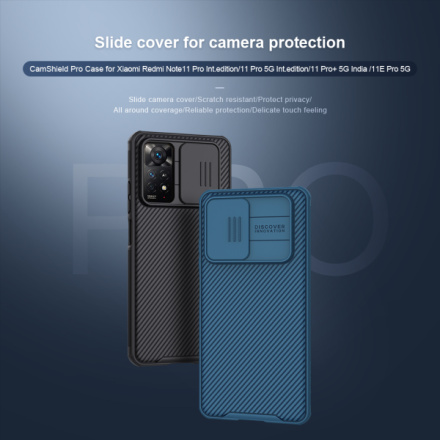 Nillkin CamShield PRO Zadní Kryt pro Xiaomi Redmi Note 11 Pro/11 Pro 5G Black, 57983110695