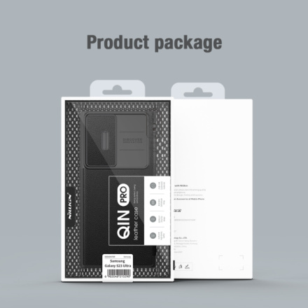 Nillkin Qin Book PRO Cloth Pouzdro pro Samsung Galaxy S23 Ultra Grey, 57983112695