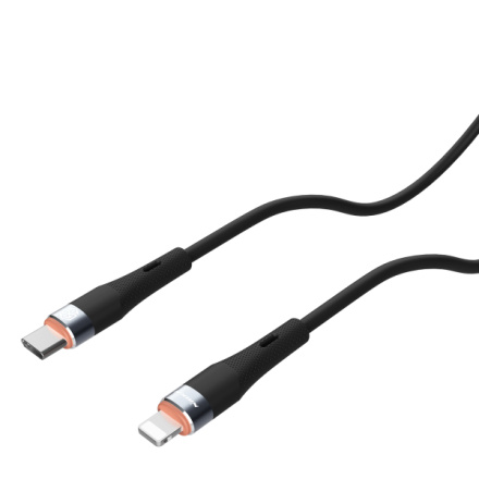 Nillkin Flowspeed Liquid Silicone Datový Kabel USB-C/Lightning 1,2m 27W Black, 57983116359