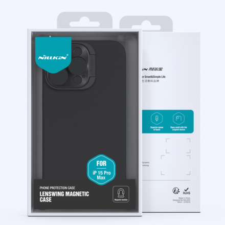 Nillkin LensWing Magnetic Zadní Kryt pro Apple iPhone 15 Pro Max Black, 57983117031