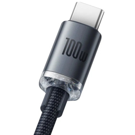 Baseus  Crystal Shine Series Datový Kabel USB - USB-C 100W 1,2m Black, CAJY000401
